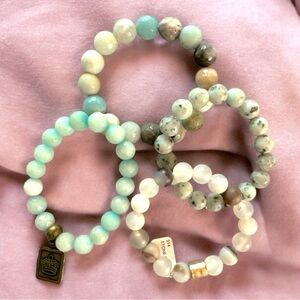 Multicolored Beaded Bracelets- Set of 4 - NEW